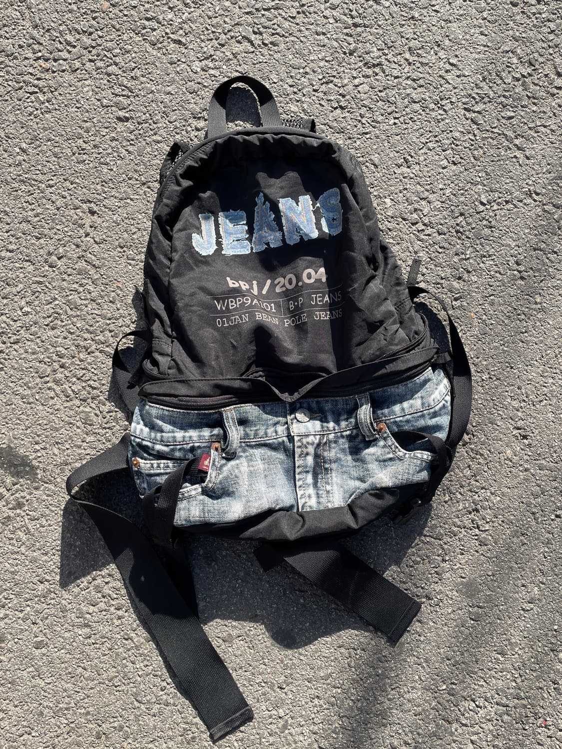 90s 빈폴 데님 백팩 올드스쿨 y2k 가방 os 상품이미지3