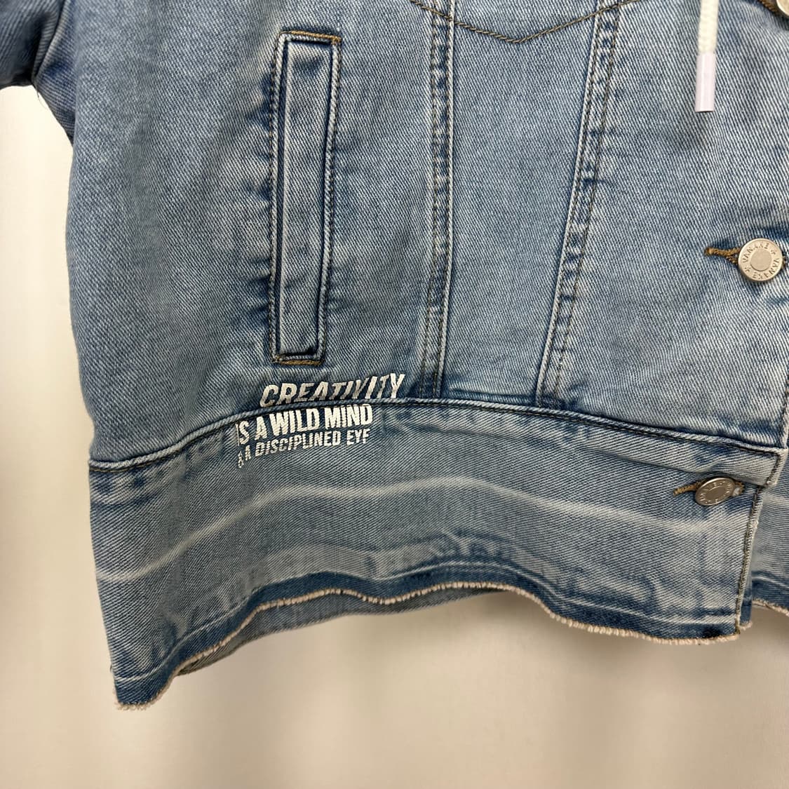   반에이크 여자 오버핏 데님 청자켓 FREE 상품이미지4