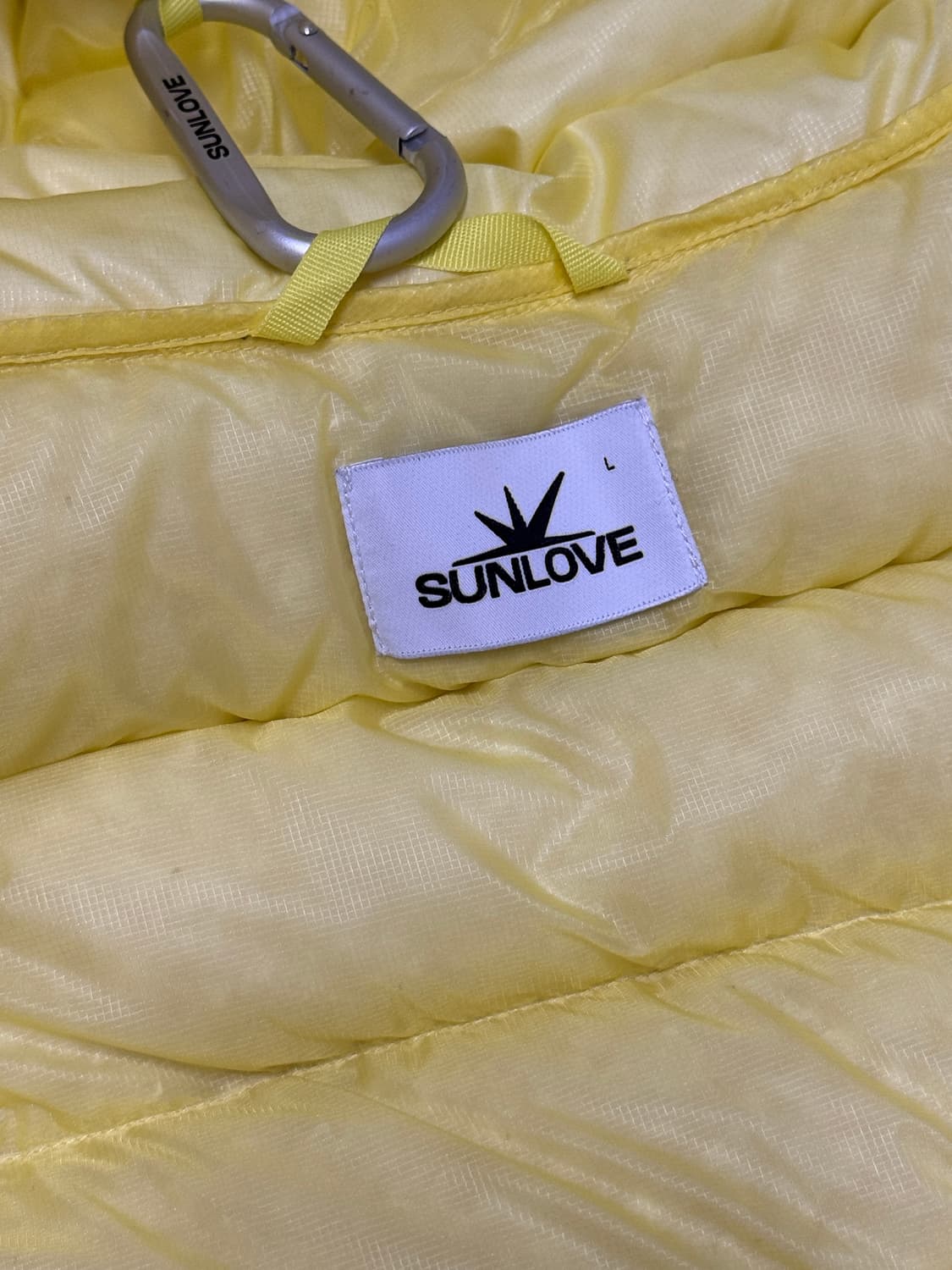 썬러브 SUNLOVE 후드 플라이 라이트 다운 자켓 옐로우 / L사이즈 상품이미지3