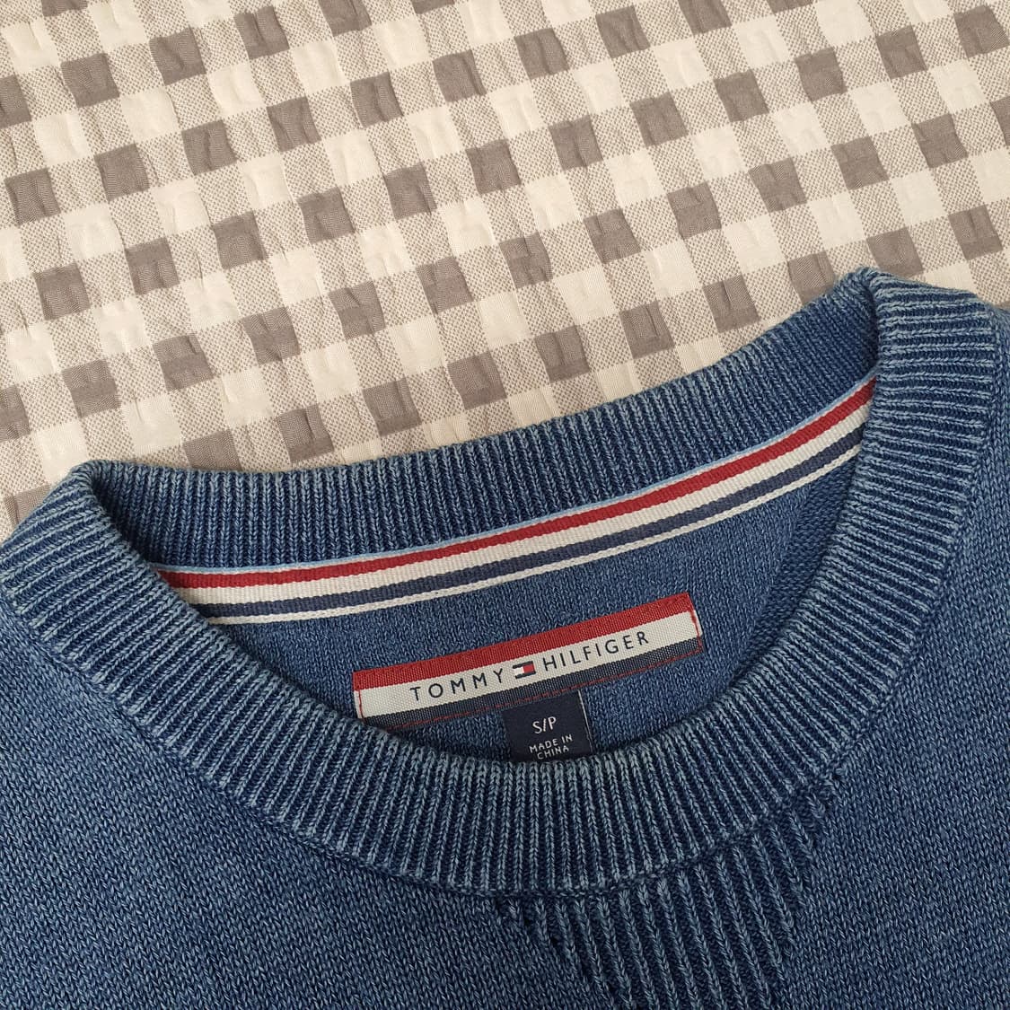 타미힐피거 데님 워시 면니트 남자95 상품이미지2