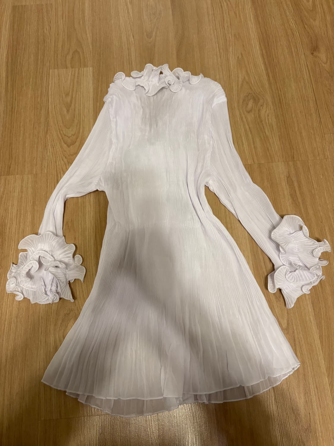 프릴 플리츠 셔츠 상품이미지3