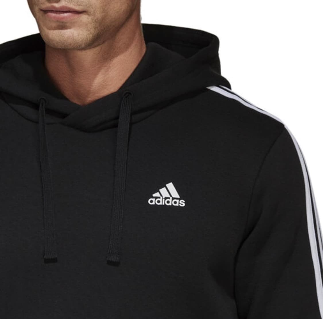 [M] adidas 아디다스 베이직 3st 검/흰 후드티 상품이미지3