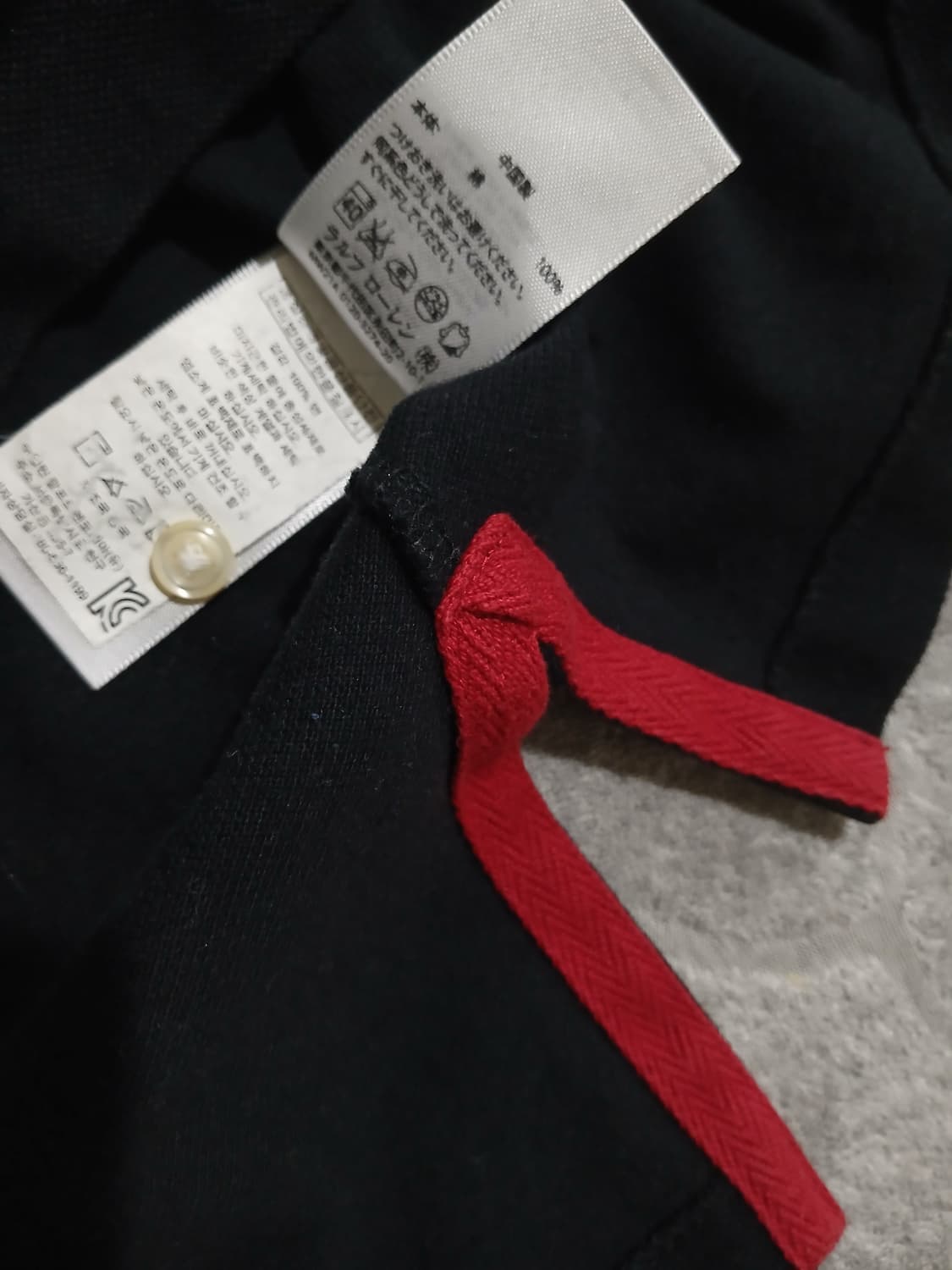 폴로 랄프로렌 블랙 반팔 카라티-S (170/92A)
 상품이미지4