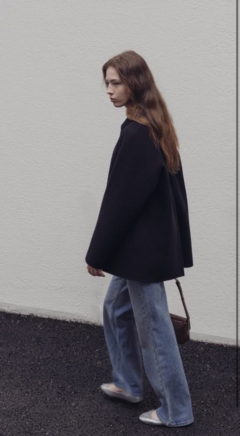 베뉴엣(비뮤즈) 판초코트 딥네이비 상품이미지4