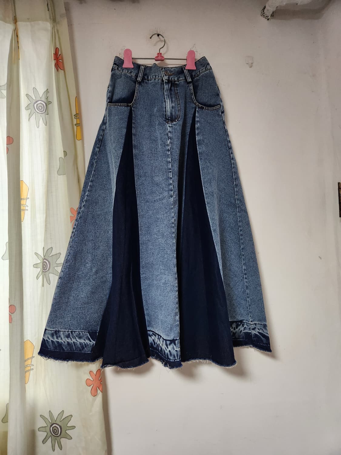 청/데님 플레어 롱 스커트 S 상품이미지1