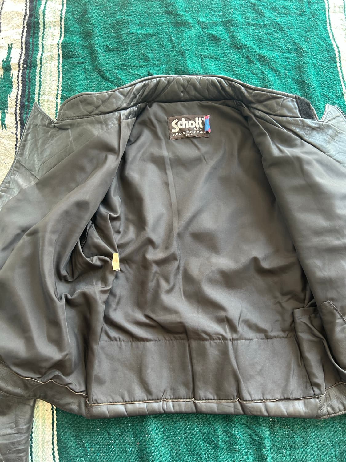 80’s Schott 555 caferacer leather jacket 상품이미지4