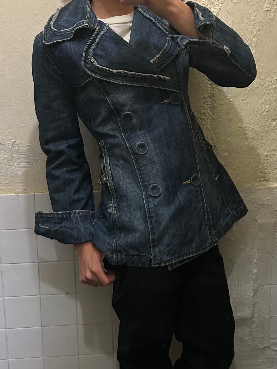 *rare* 2000s 데님 나폴레옹 버튼자켓 상품이미지1