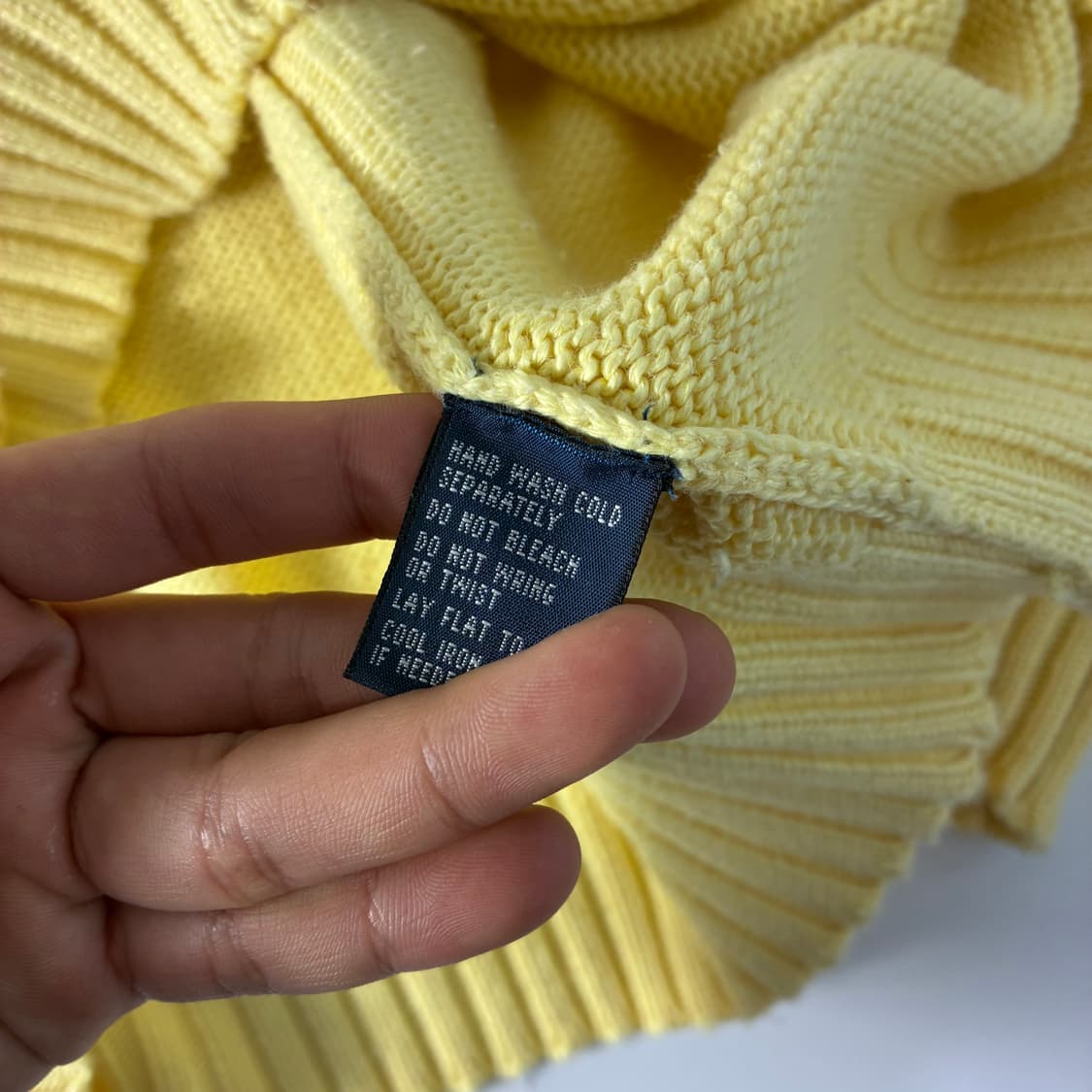 Polo   폴로 랄프로렌 자수 코튼 옐로우 니트   상품이미지5