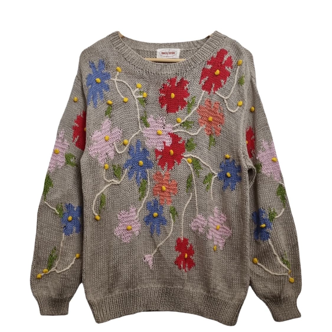 TOMATSU BOUTIQUE 플라워 자수 니트 코튼  상품이미지1