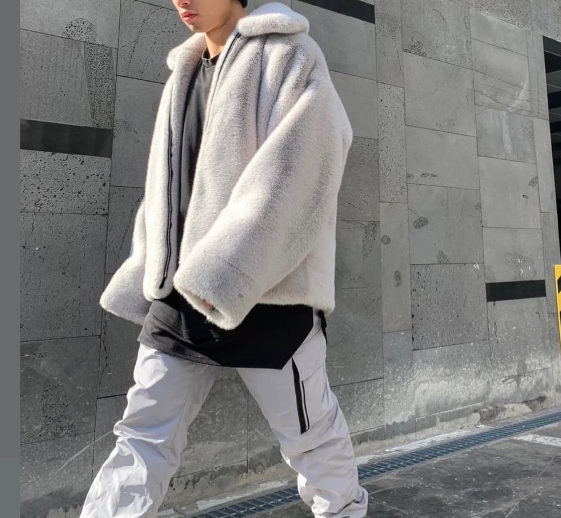 자체제작 퍼자켓 고퀄(리헤이 착용 오버핏 105 추천 상품이미지1