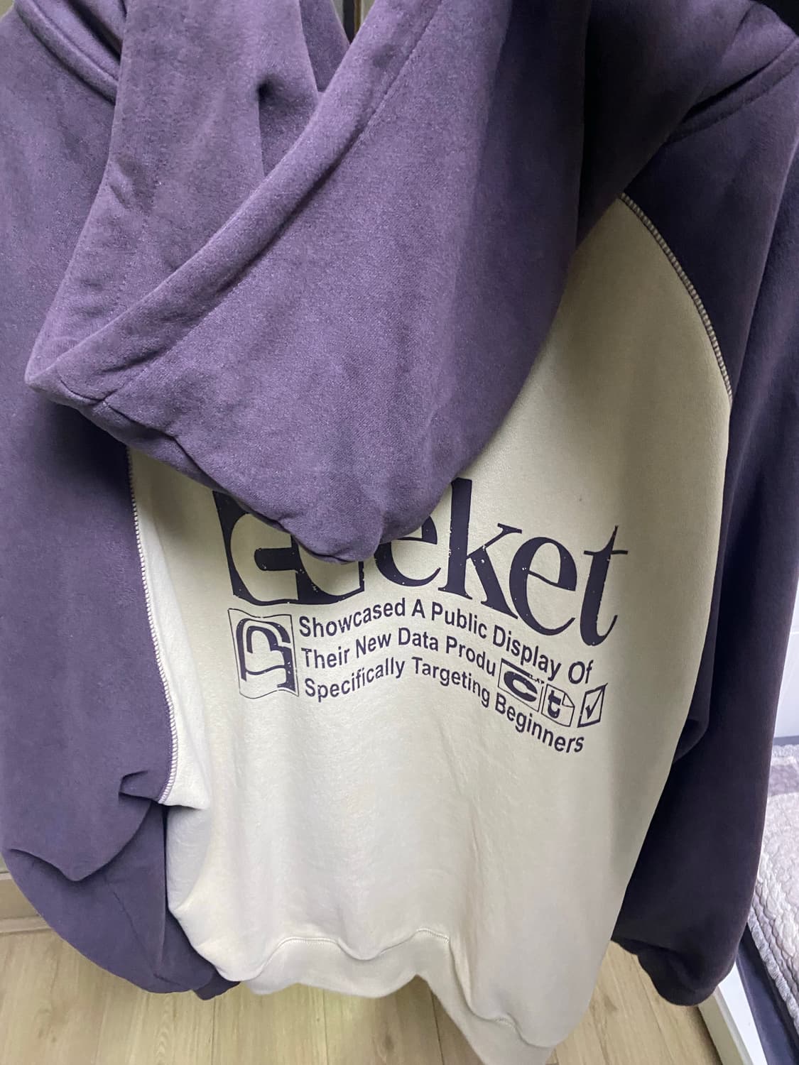 TEKET 티켓 후드집업 베이지 상품이미지5