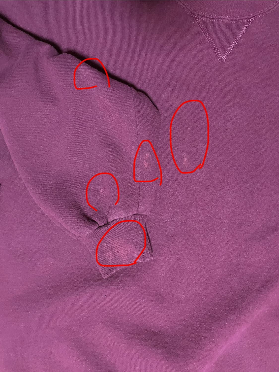 90s 러셀 애슬레틱 스웻셔츠 마룬(버건디) XL 미제🇺🇸 상품이미지4