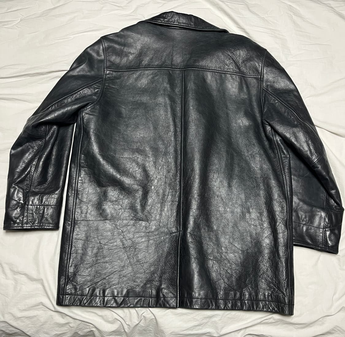 [L] GAP 올드 갭 레더 카코트 블랙 상품이미지9