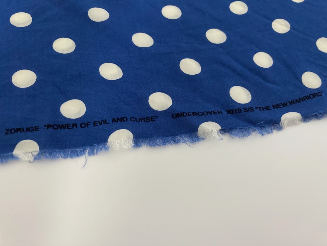 언더커버 19ss 도트 스카프 블루 상품이미지7