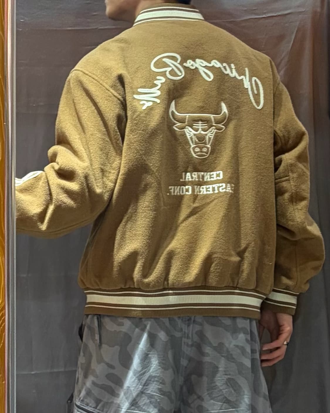 M NBA 시카고불스 1966 빅로고 바시티 자켓 상품이미지2