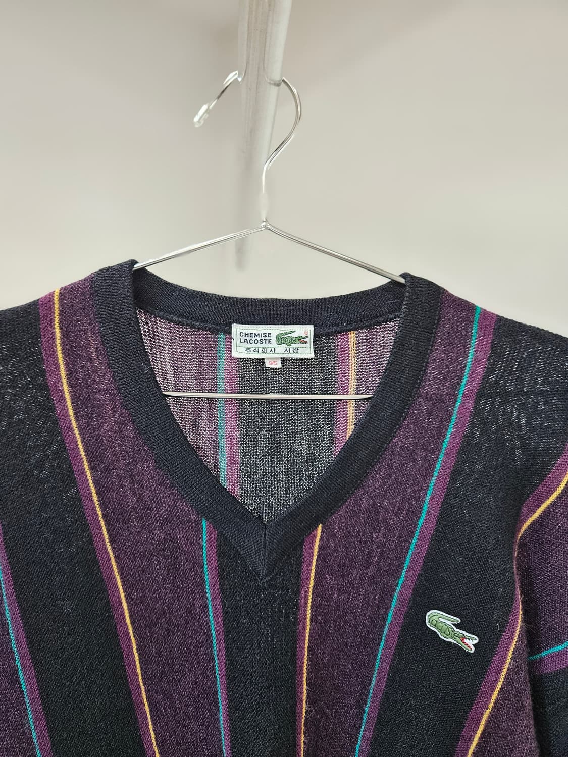 라코스테 스프라이프 브이넥 니트 상품이미지3