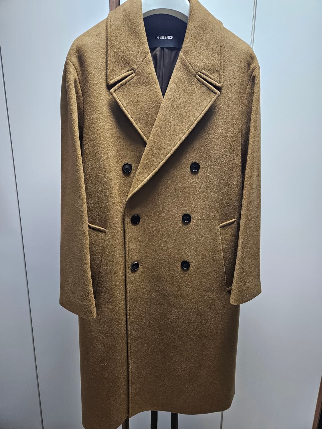 인사일런스 캐시미어 롱 더블 코트 카멜 S사이즈 상품이미지1
