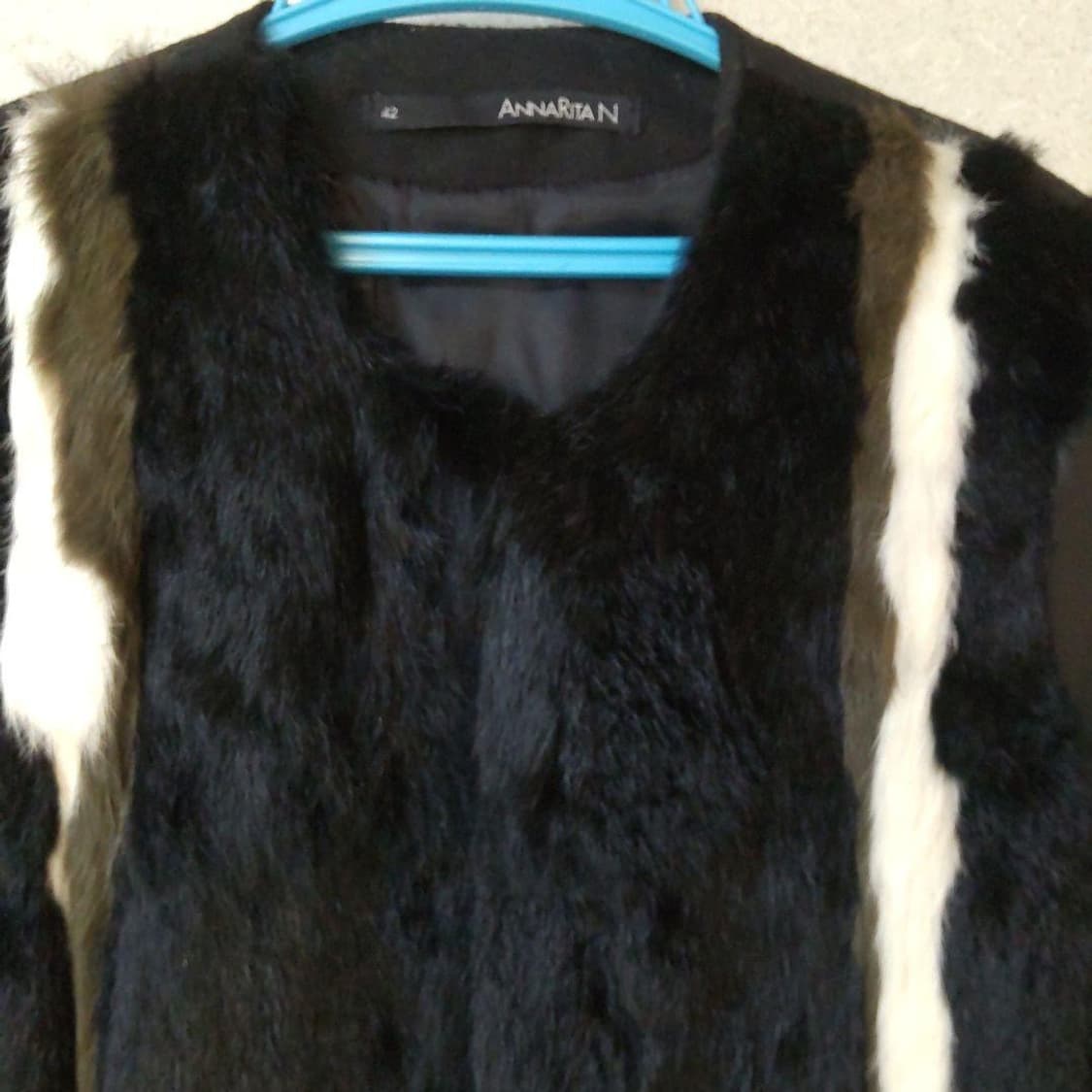 Annarita N 카우 하이드 레더 코트 상품이미지2