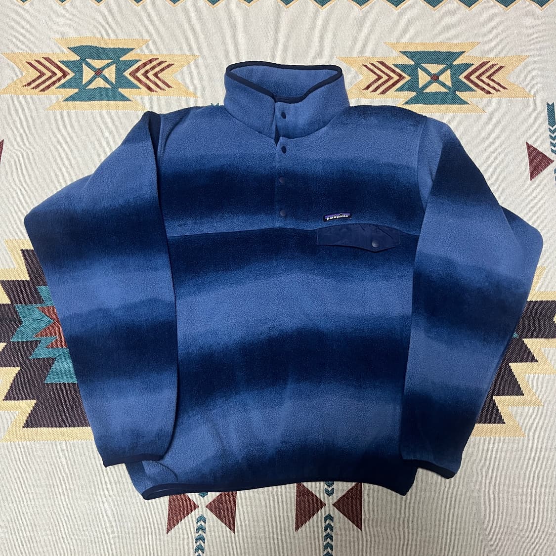 파타고니아 신칠라 스냅티 fuzzy plaid 블루 M 상품이미지3