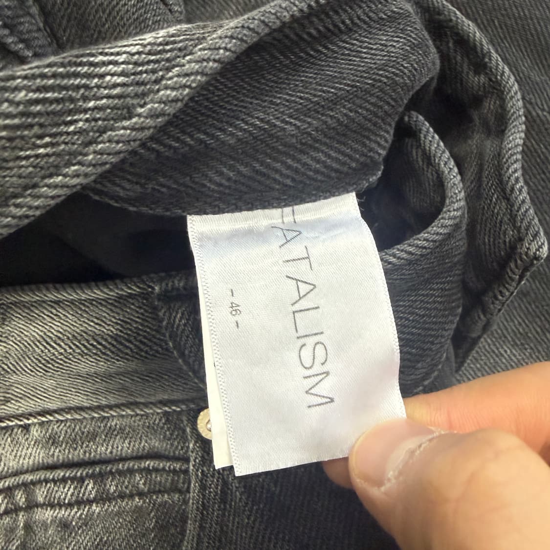 (46)페이탈리즘 FATALISM 흑청 와이드데님팬츠 상품이미지3