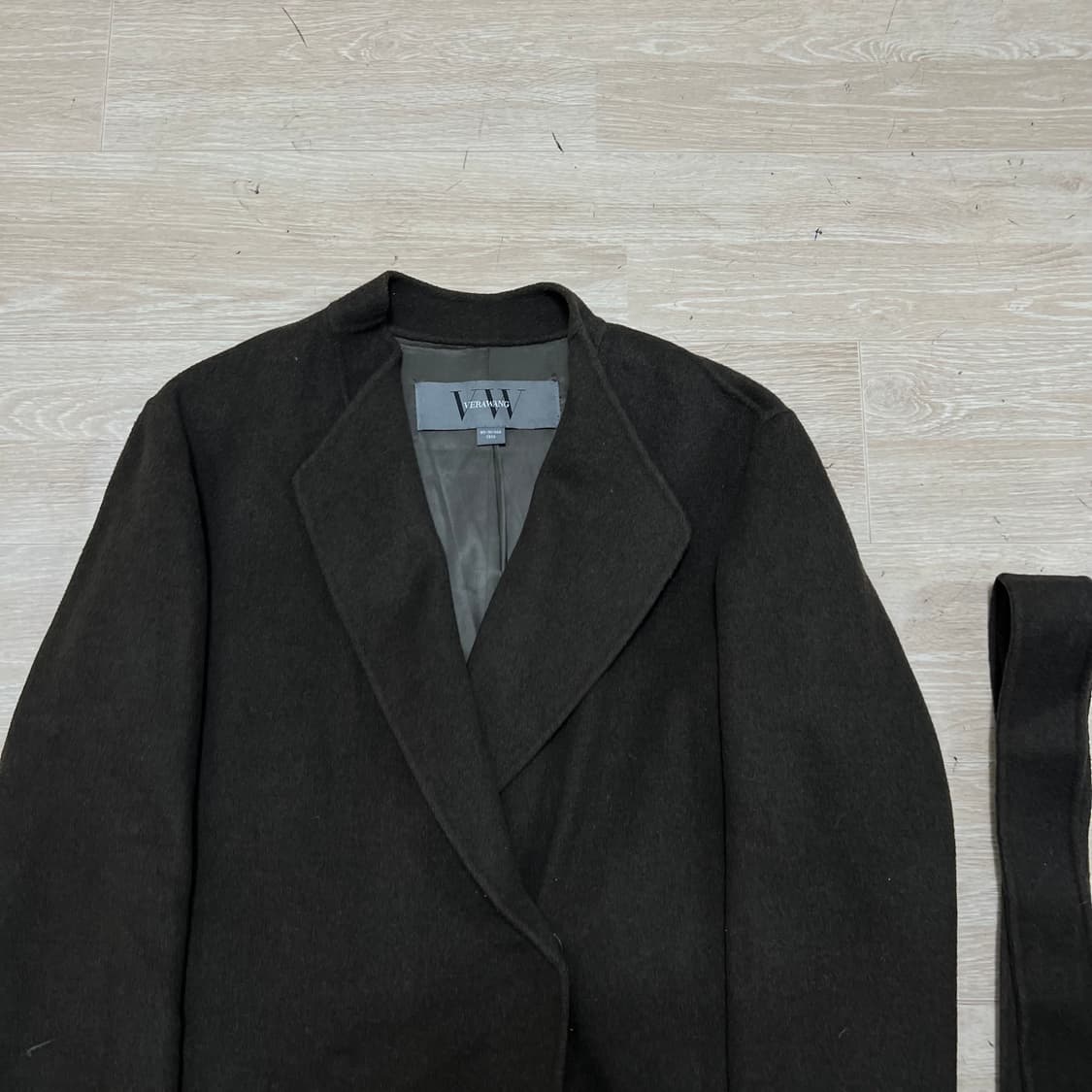 베라왕 여성 캐시미어 핸드메이드 벨티드 롱 랩코트 [카키 브라운] 55 상품이미지2