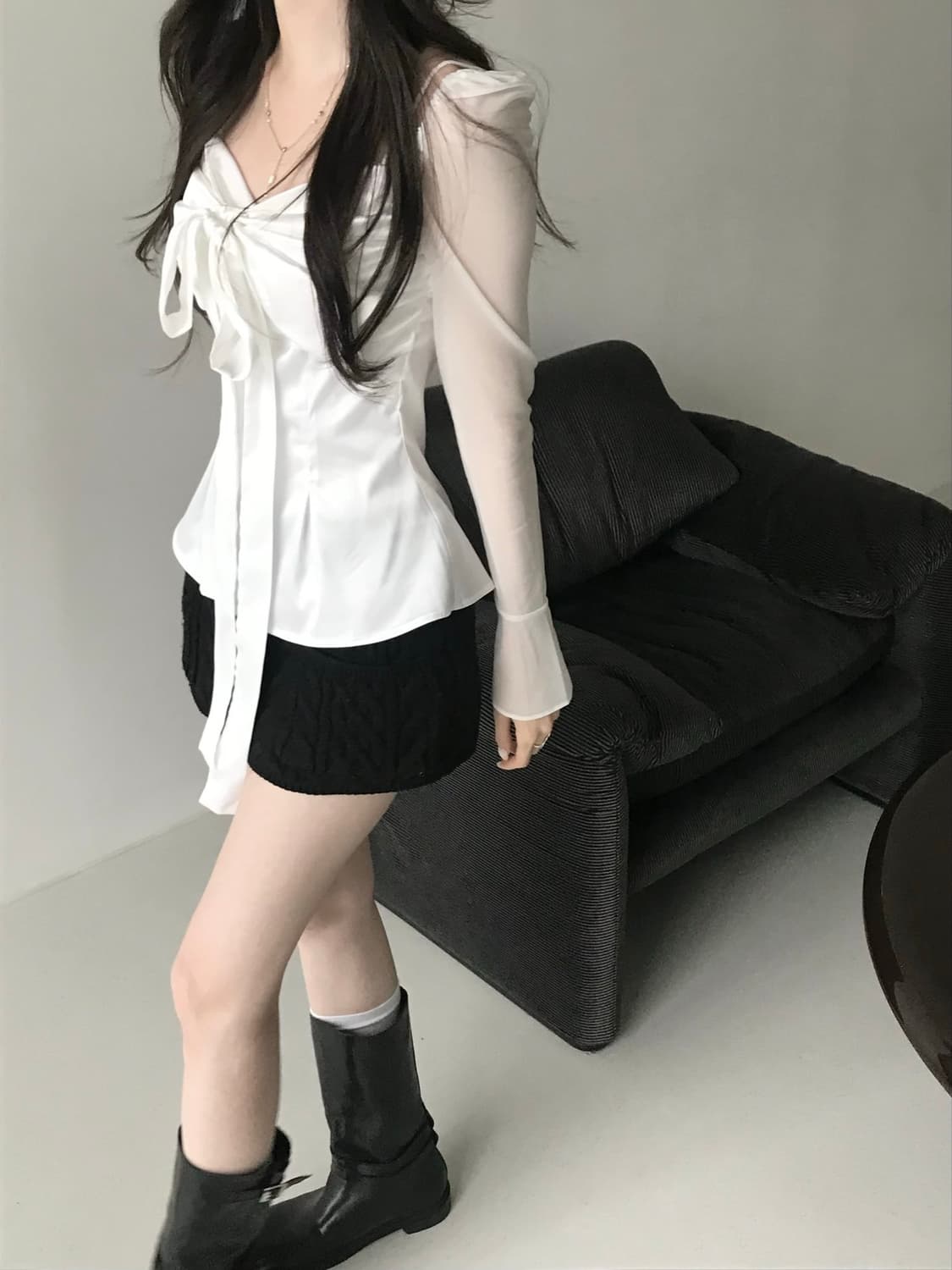 힐다 고희 스완블라우스 상품이미지2