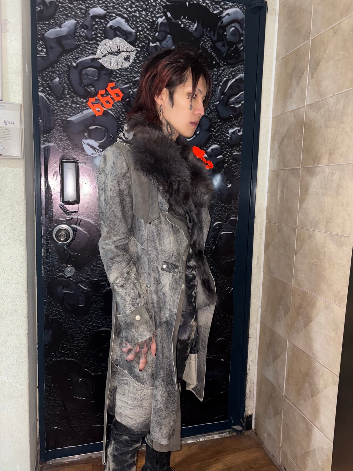 Vkei suede fur long coat 상품이미지3