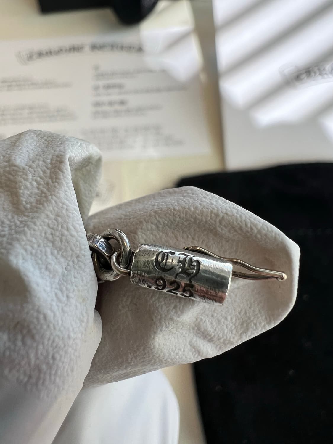 [7인치] 크롬하츠 페이퍼체인 스몰 팔찌 상품이미지3