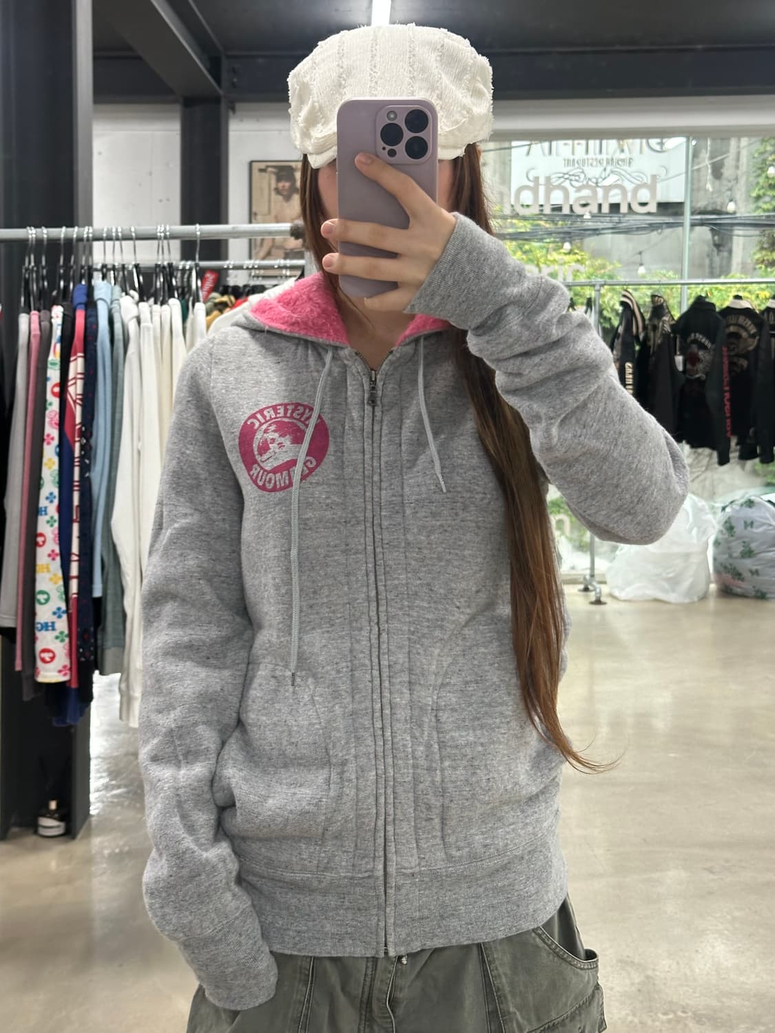 히스테릭글래머 회핑 히스걸 퍼 후드집업 상품이미지4