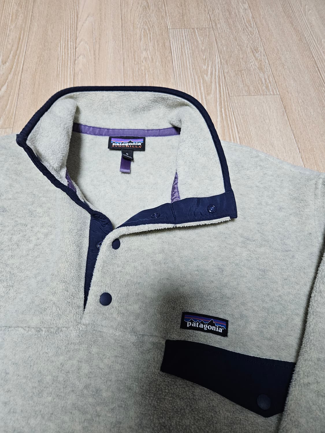파타고니아 헤비웨이트 오트밀 신칠라 아노락 플리스 후리스 맨투맨 상품이미지2