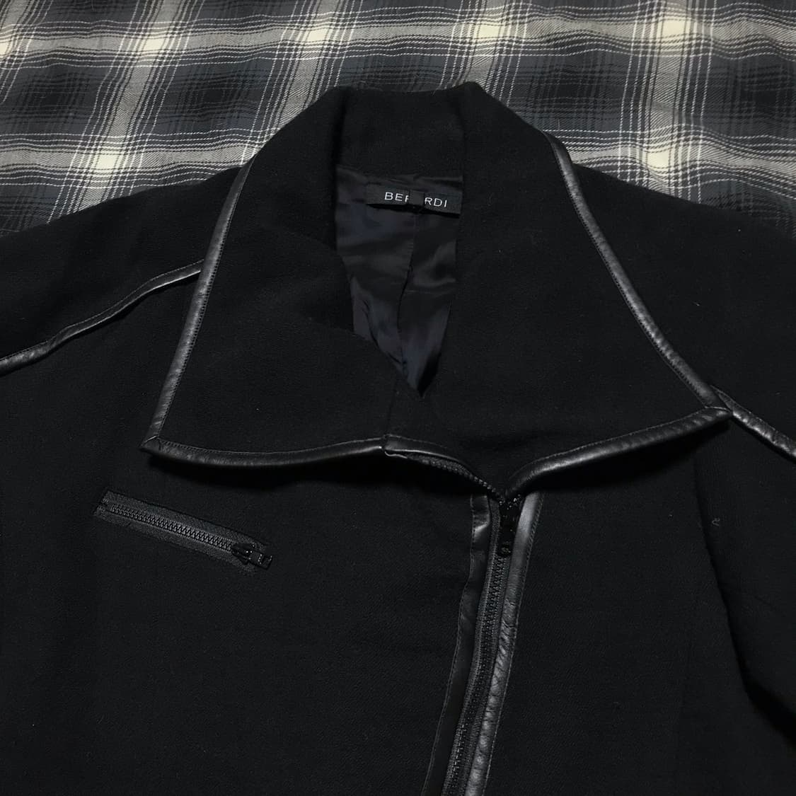 재팬 90s 일본산 양모 가죽 오버핏 라이더 자켓 남녀공용 상품이미지4