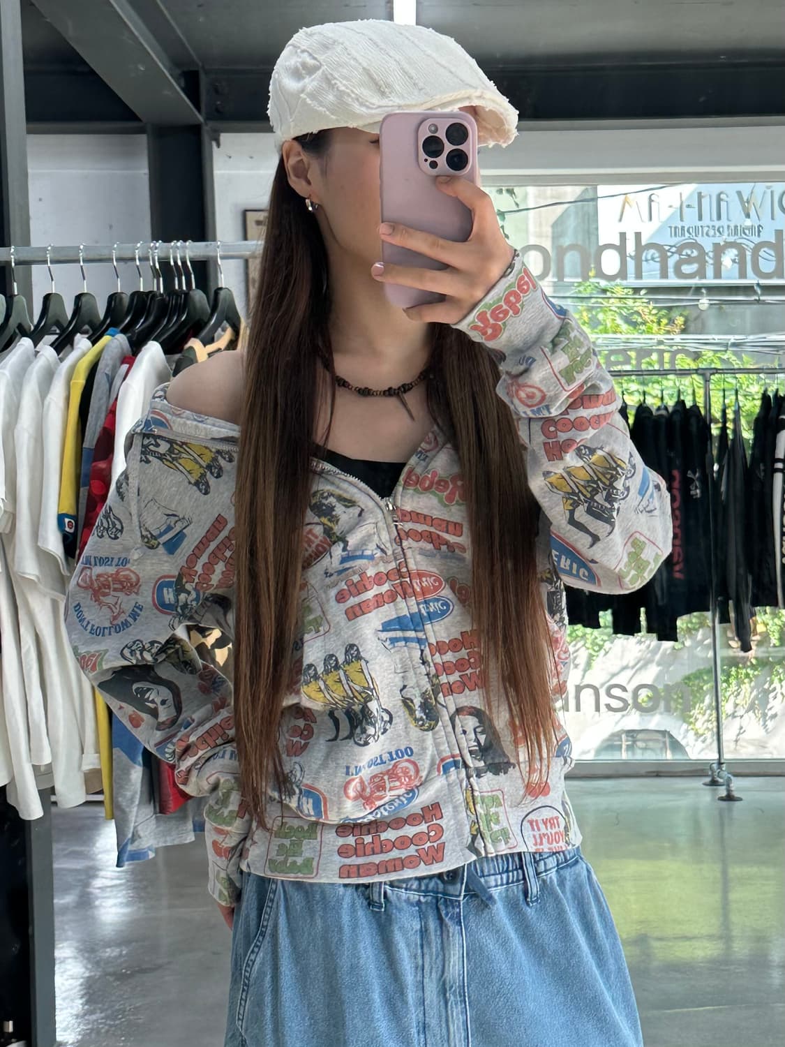 히스테릭글래머 락 로고 후드집업 상품이미지2