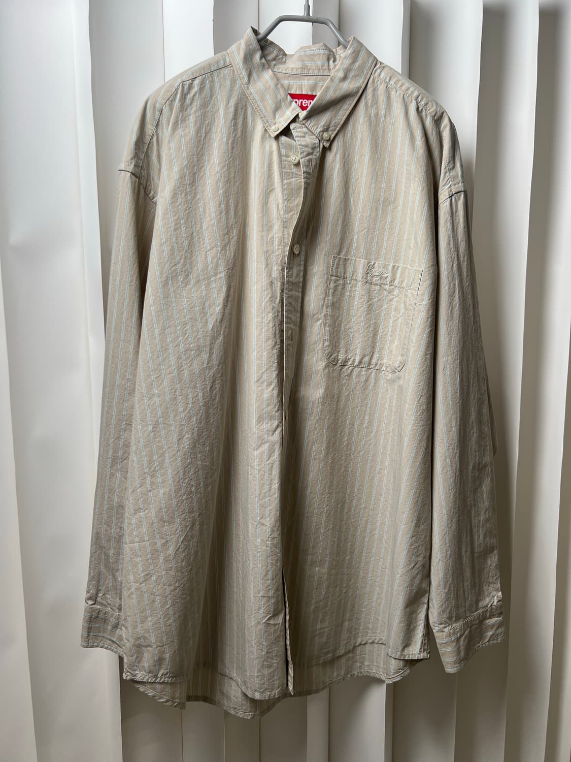 슈프림 스트라이프 신팔 셔츠 미착용 새상품 라지 상품이미지6