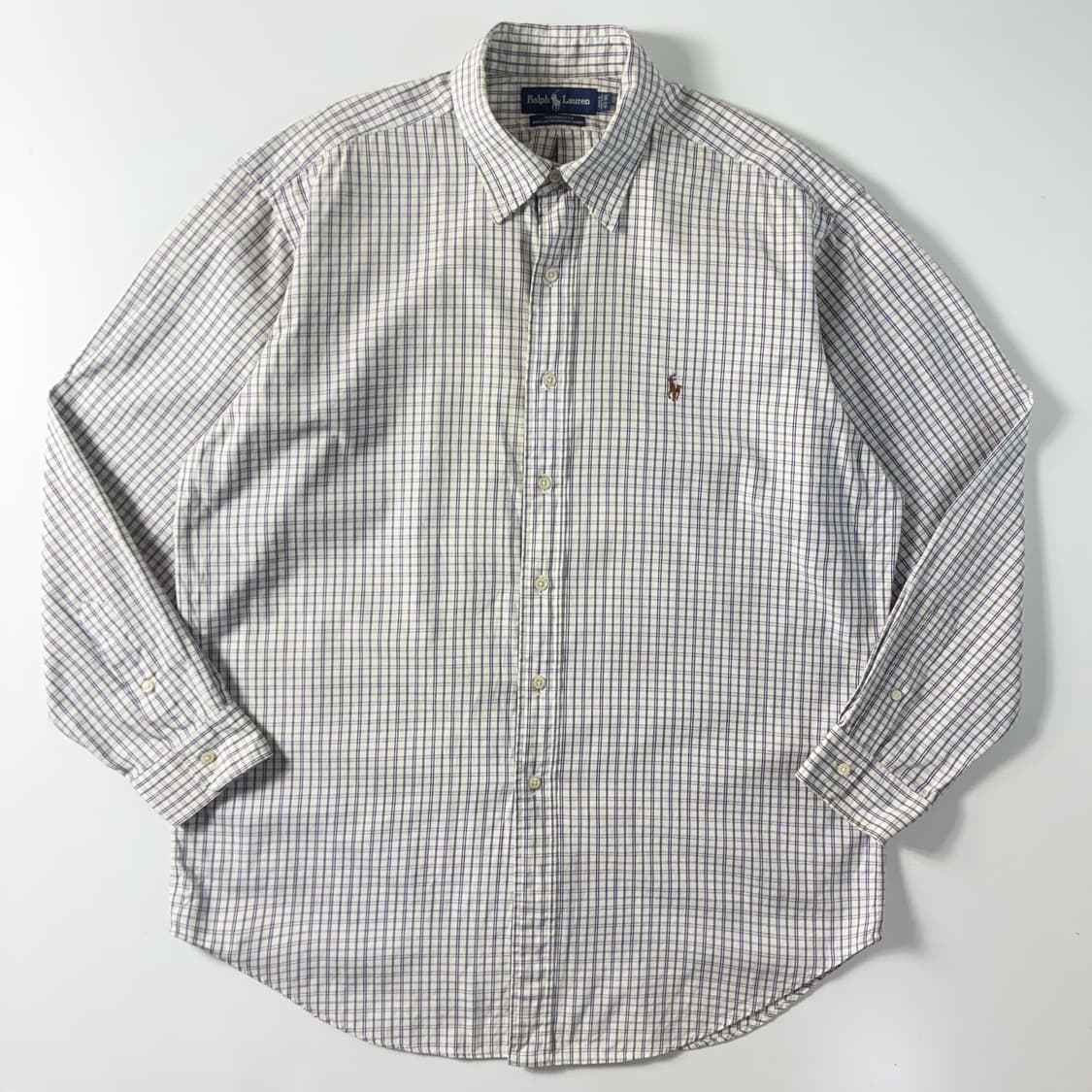 Polo  폴로 랄프로렌 자수 코튼 옥스포드 체크셔츠  상품이미지1