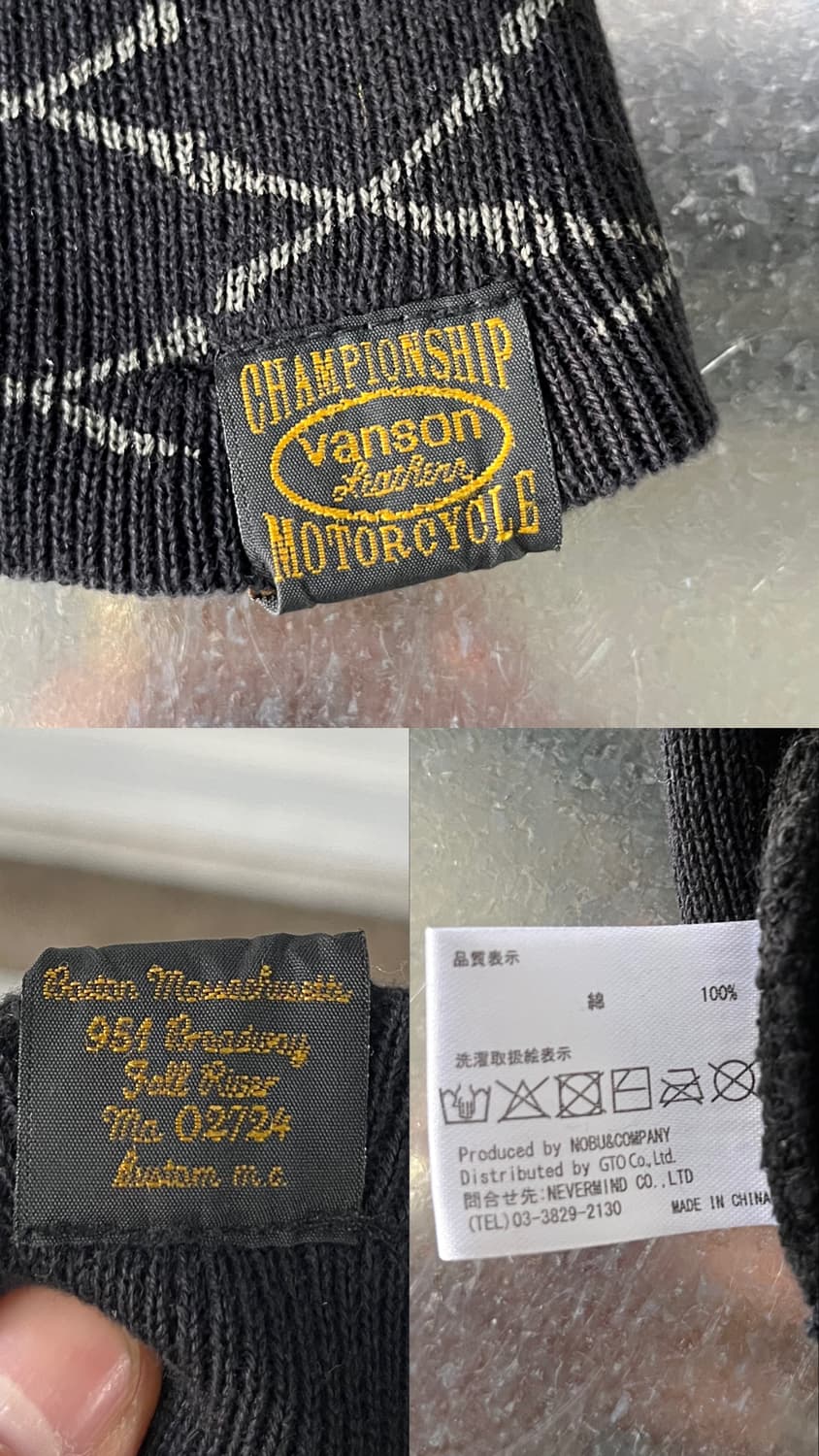 Vanson Leathers skull bone beanie 상품이미지6