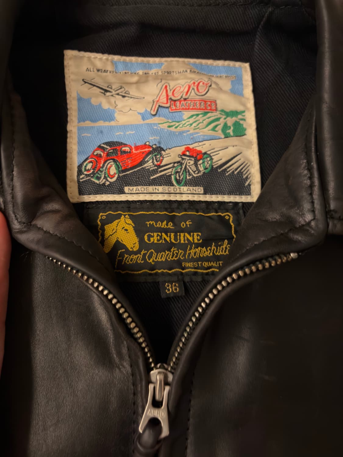 에어로 레더 FQHH “Happy Days” 말가죽 자켓 상품이미지3