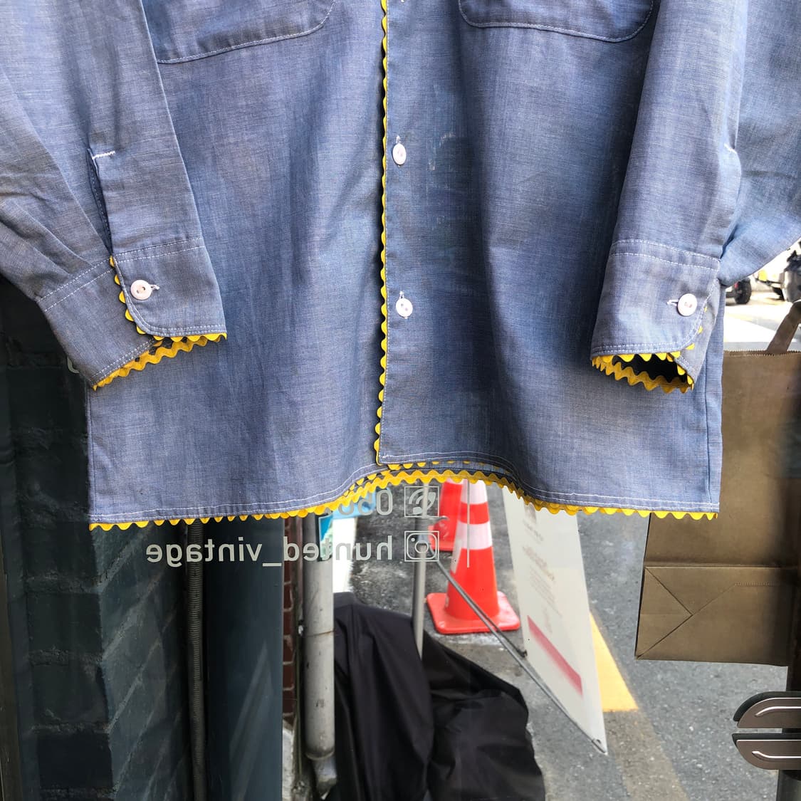 70s Bigmac chambray shirt-S 상품이미지3