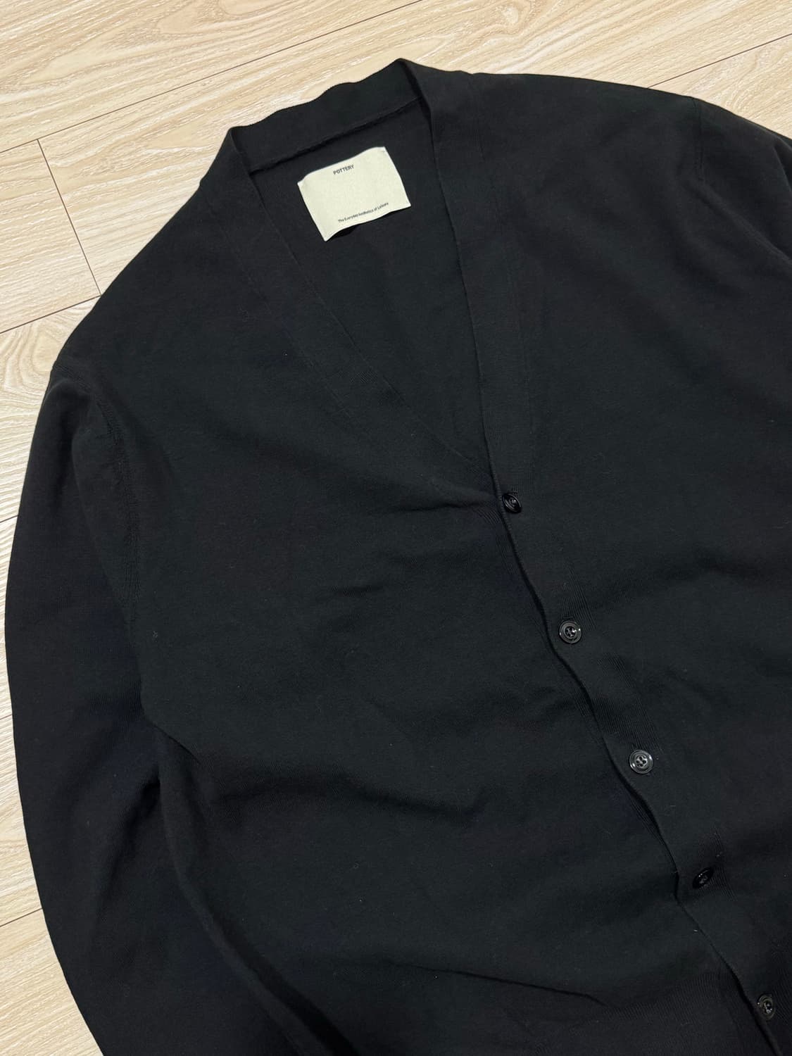 포터리 가디건 블랙 3 상품이미지1