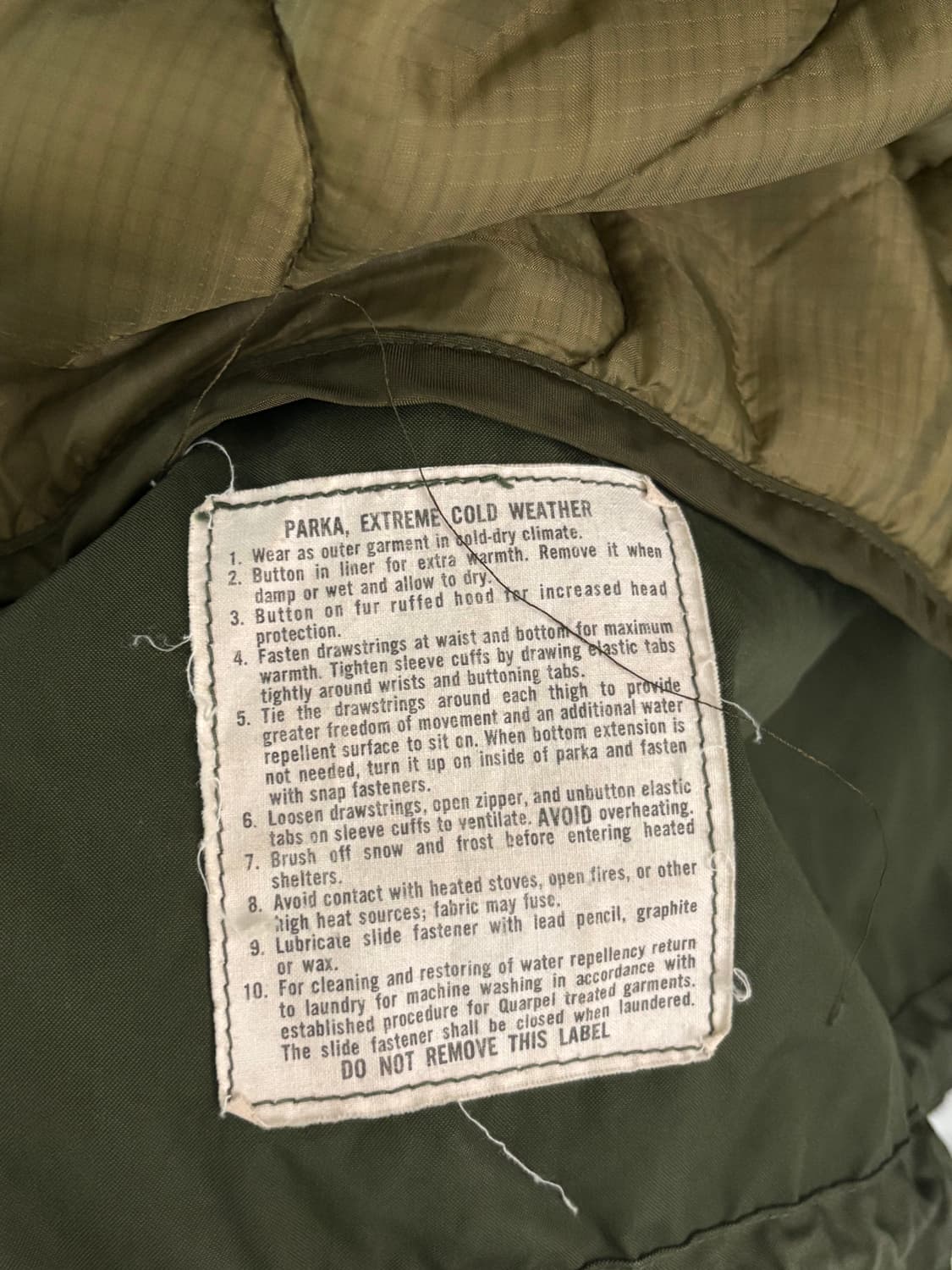 M-1965 오리지널 밀리터리 피쉬테일 파카  상품이미지9