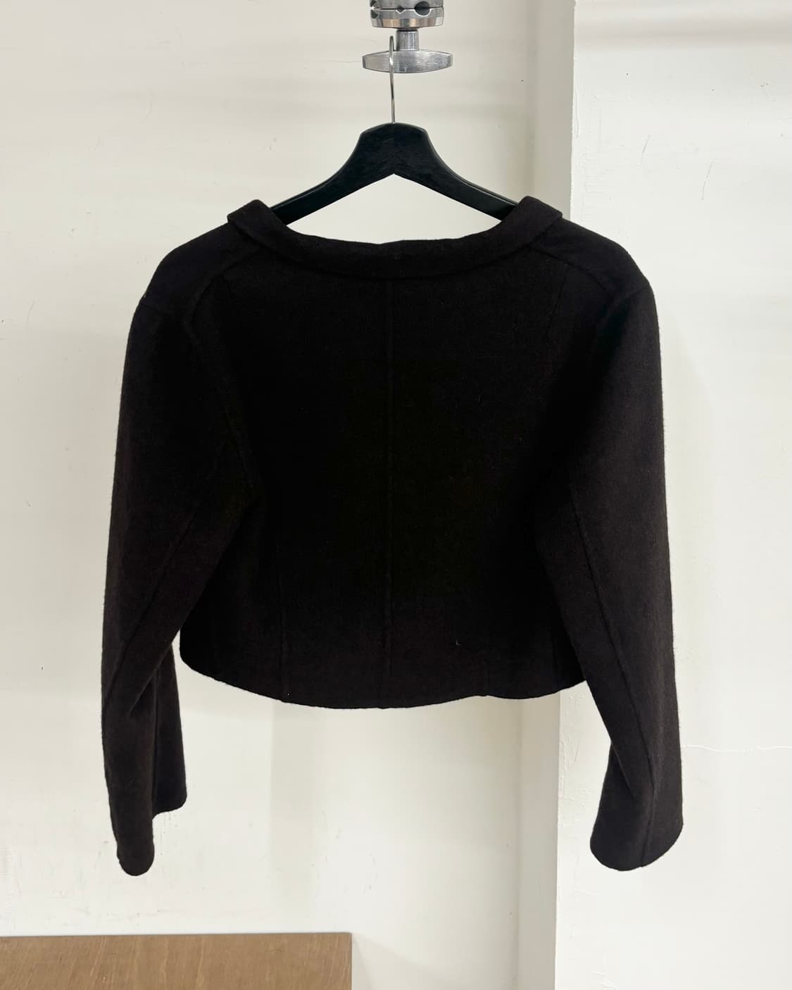 질 샌더 딥 브라운 캐시미어 크롭 자켓 상품이미지6