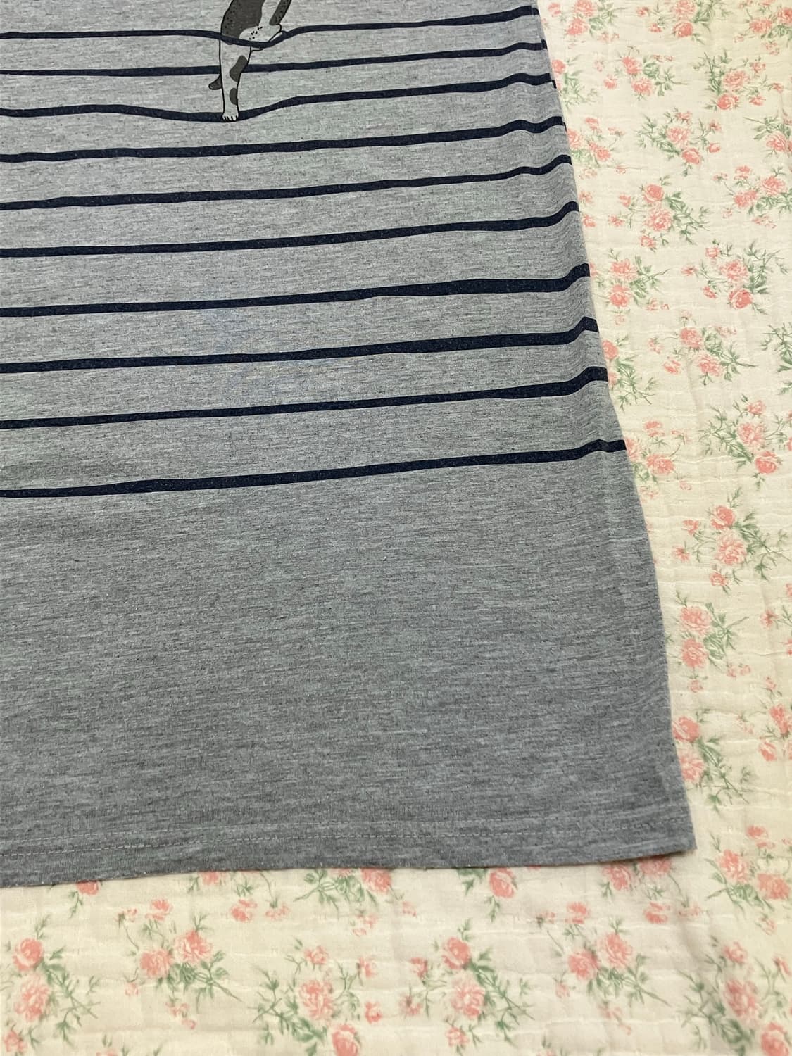 빈티지 그레이 스트라이프 캣츠 롱 원피스 1101 모리걸 y2k 스트릿 상품이미지6