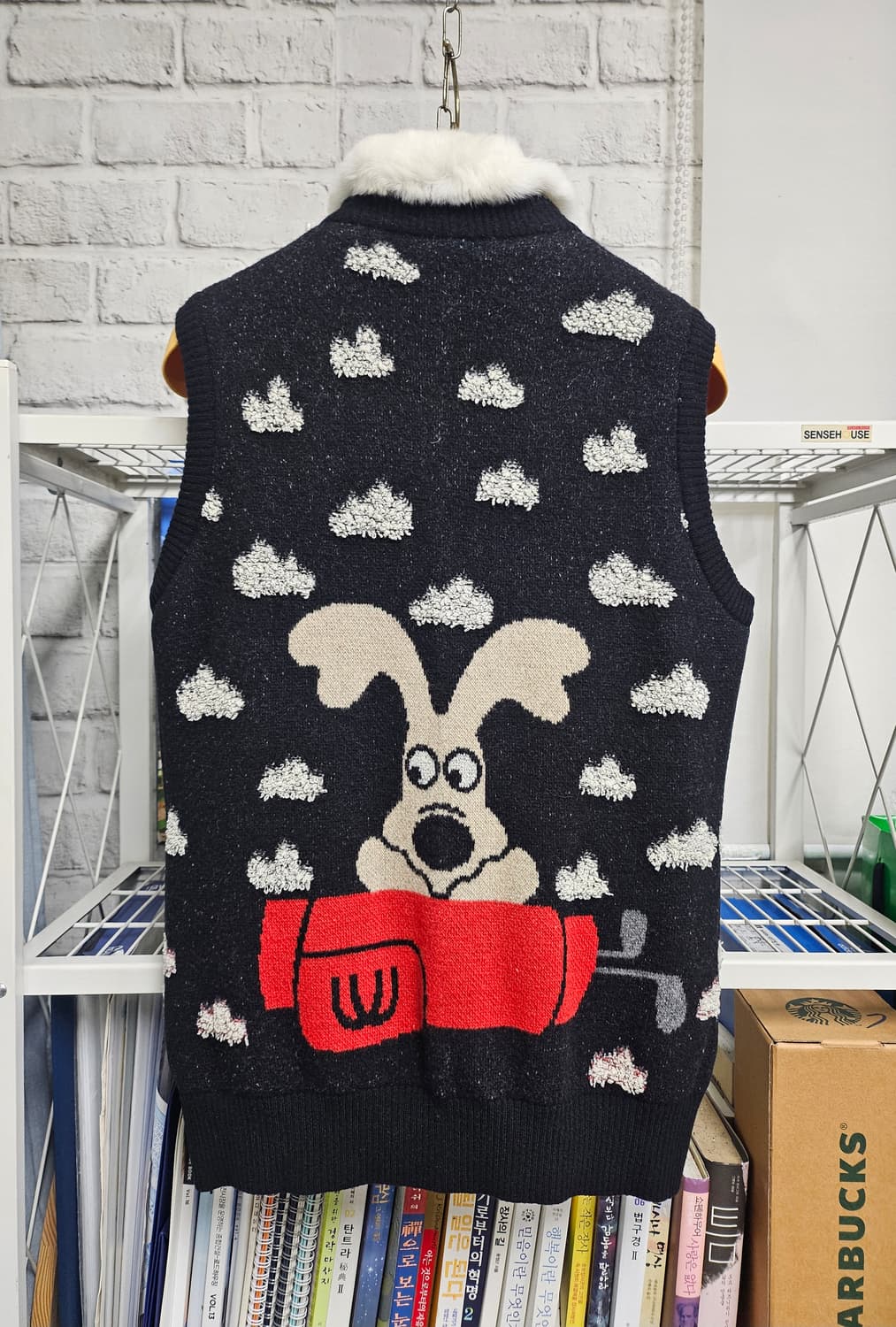 엠유스포츠 여성골프니트 55 겨울 울 풀집업 골프조끼 WL89 상품이미지1