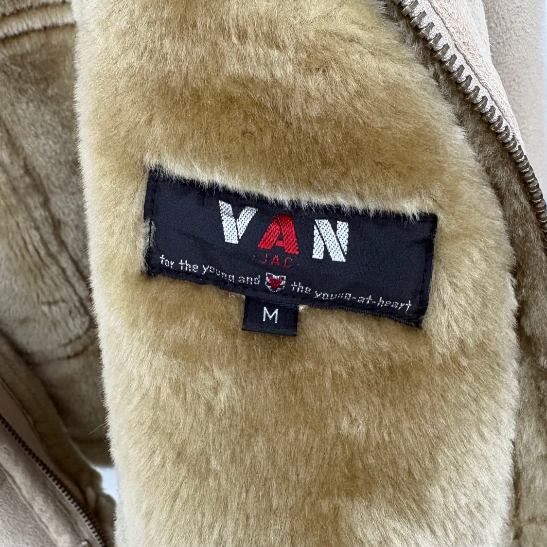 VAN 스웨이드 무스탕 퍼 자켓 남/M 상품이미지7