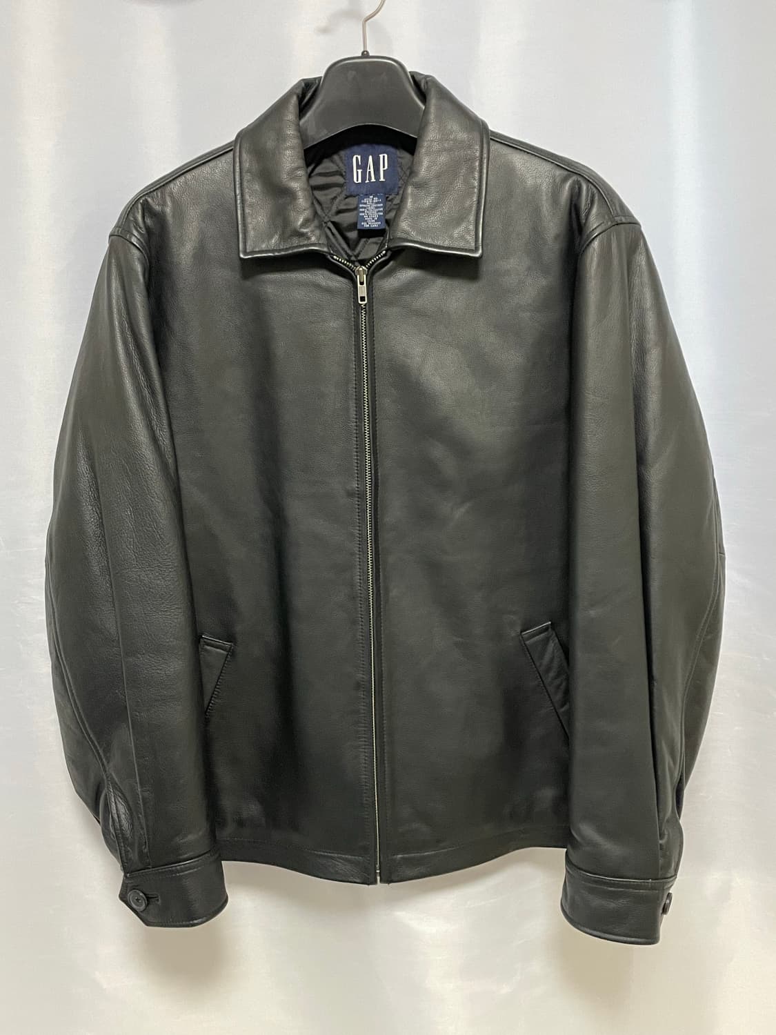 [D.O Archives] 90s 올드갭 레더 싱글라이더자켓 블랙(M) 상품이미지3