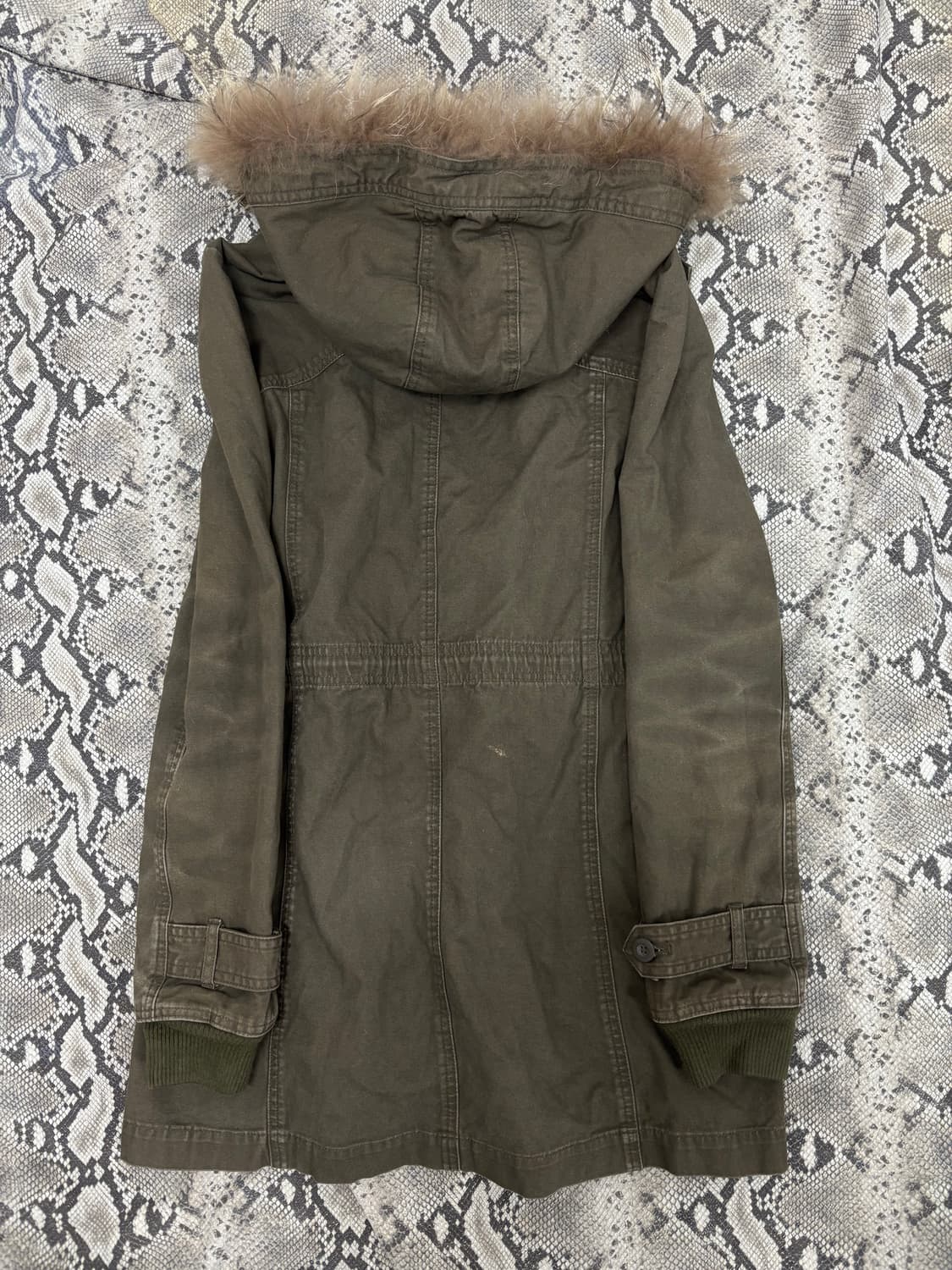 Y2K Grunge Mood Multi Pocket Khaki Parka 상품이미지5