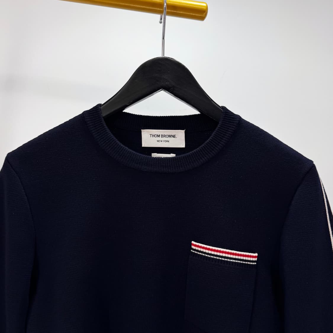 [2사이즈] 톰브라운 밀라노스티치 삼선 울 니트 스웨터 (MKA367A) 상품이미지3