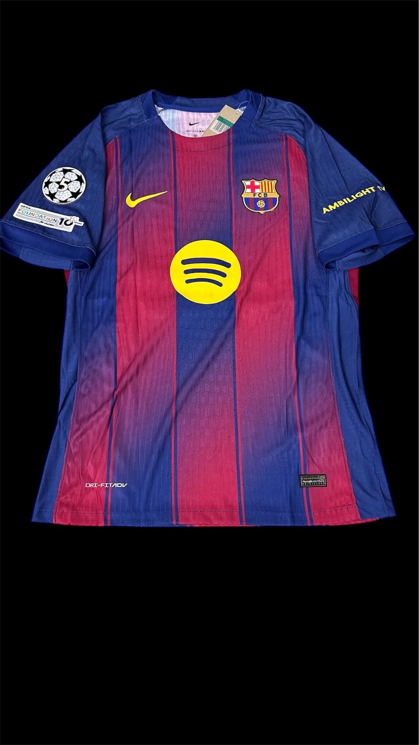 25-26 바르셀로나 홈 어센틱 야말 챔스버전 유니폼  상품이미지1