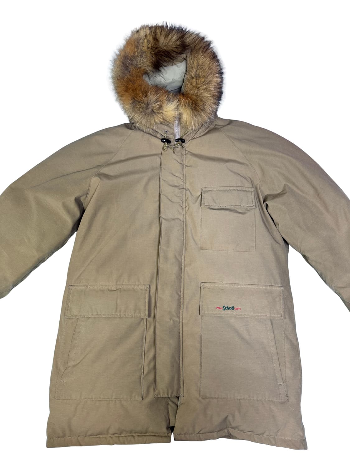 빈티지 90s 쇼트 Schott 다운자켓 베이지 M 상품이미지3