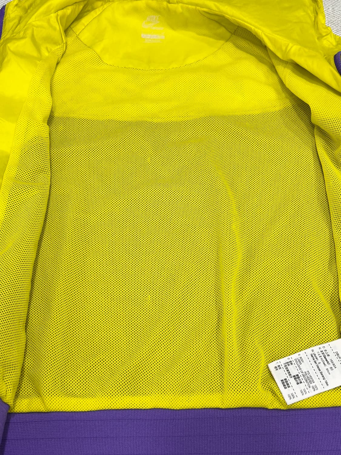 나이키 후드 바람막이 윈드러너 여성 S 옐로우퍼플 상품이미지9