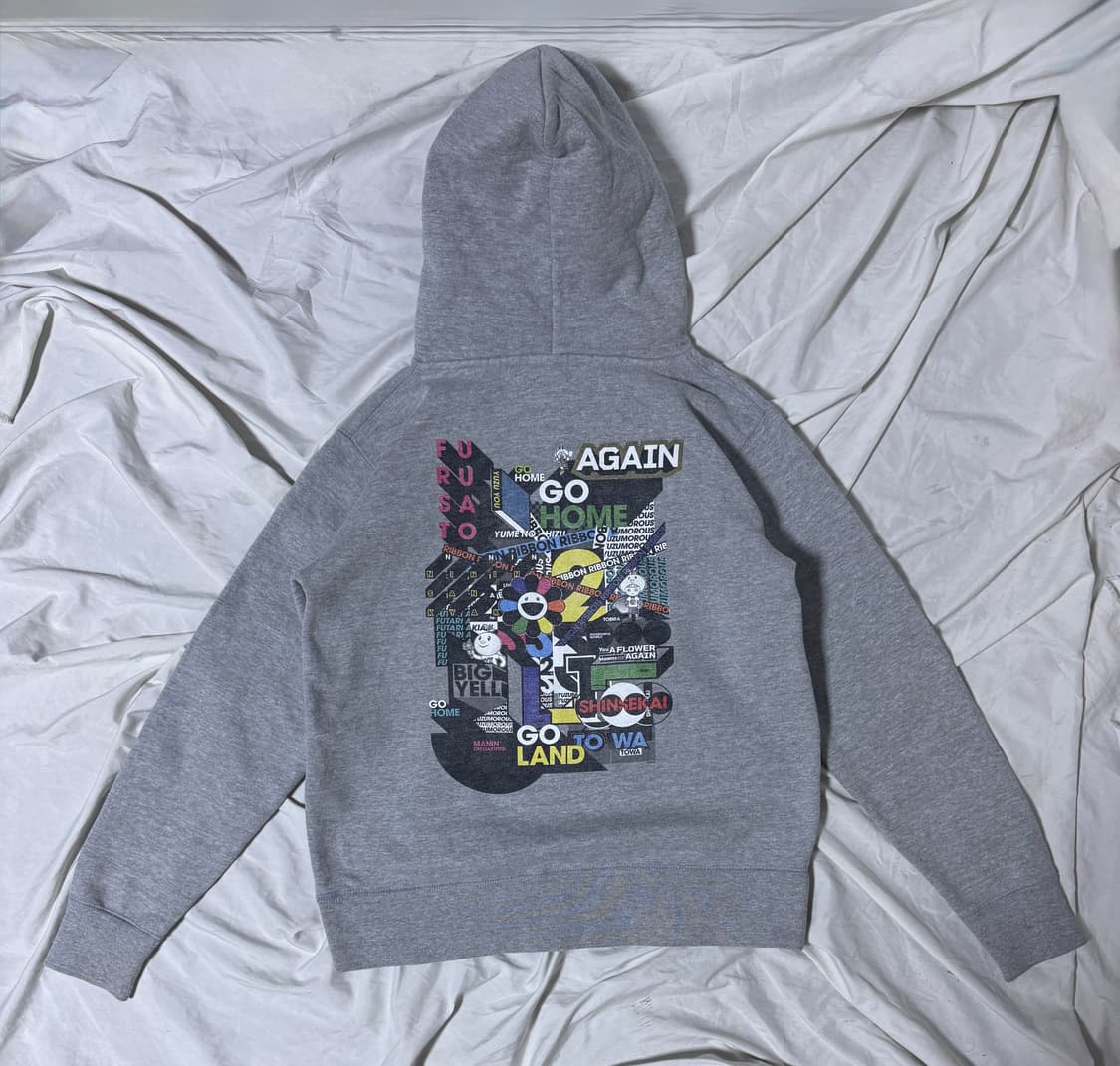 Yuzu x takashi murakami 레인보우 플라워 후드티  상품이미지2